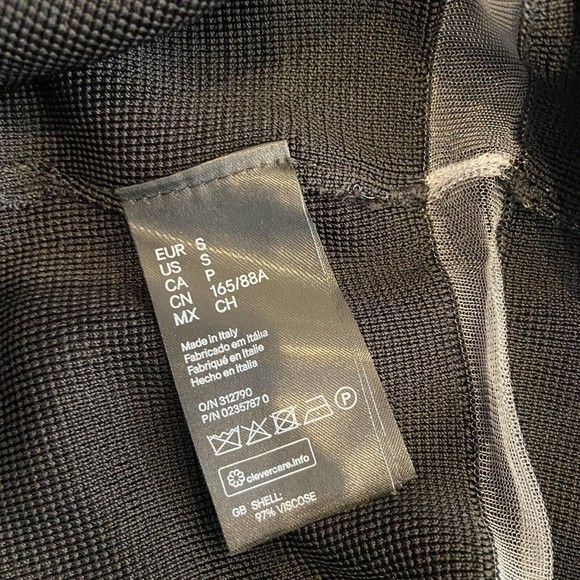 Alexander Wang X H&M NWOT Perforated Sheer Mesh Panel Black Dress S Italy Made - Picture 14 of 16